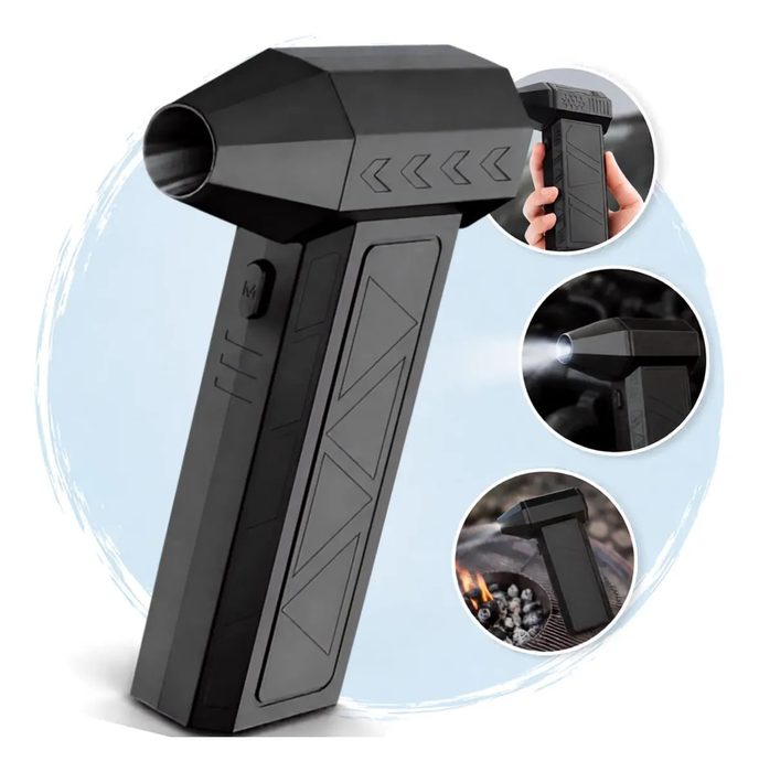 Mini Soprador Ar Turbo Portátil Sem Fio Com Luz
