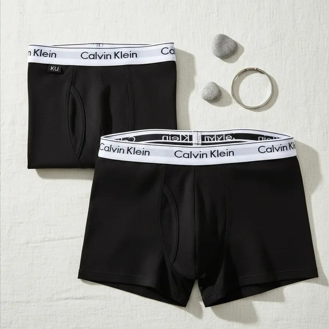 roupas calvin klein kit 2 cuecas boxer masculina preta