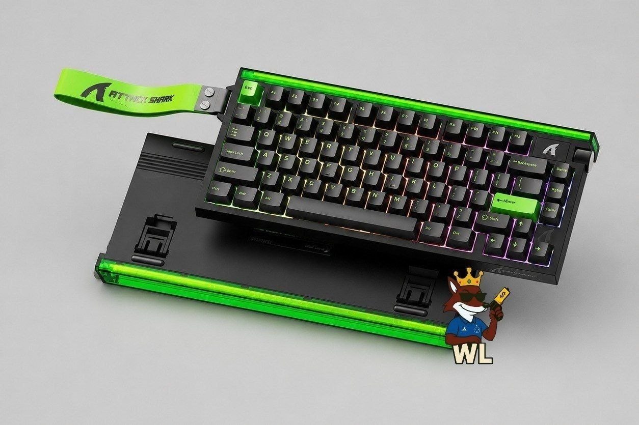 teclado attack shark r85 he 8khz 75% hot-swappable linear