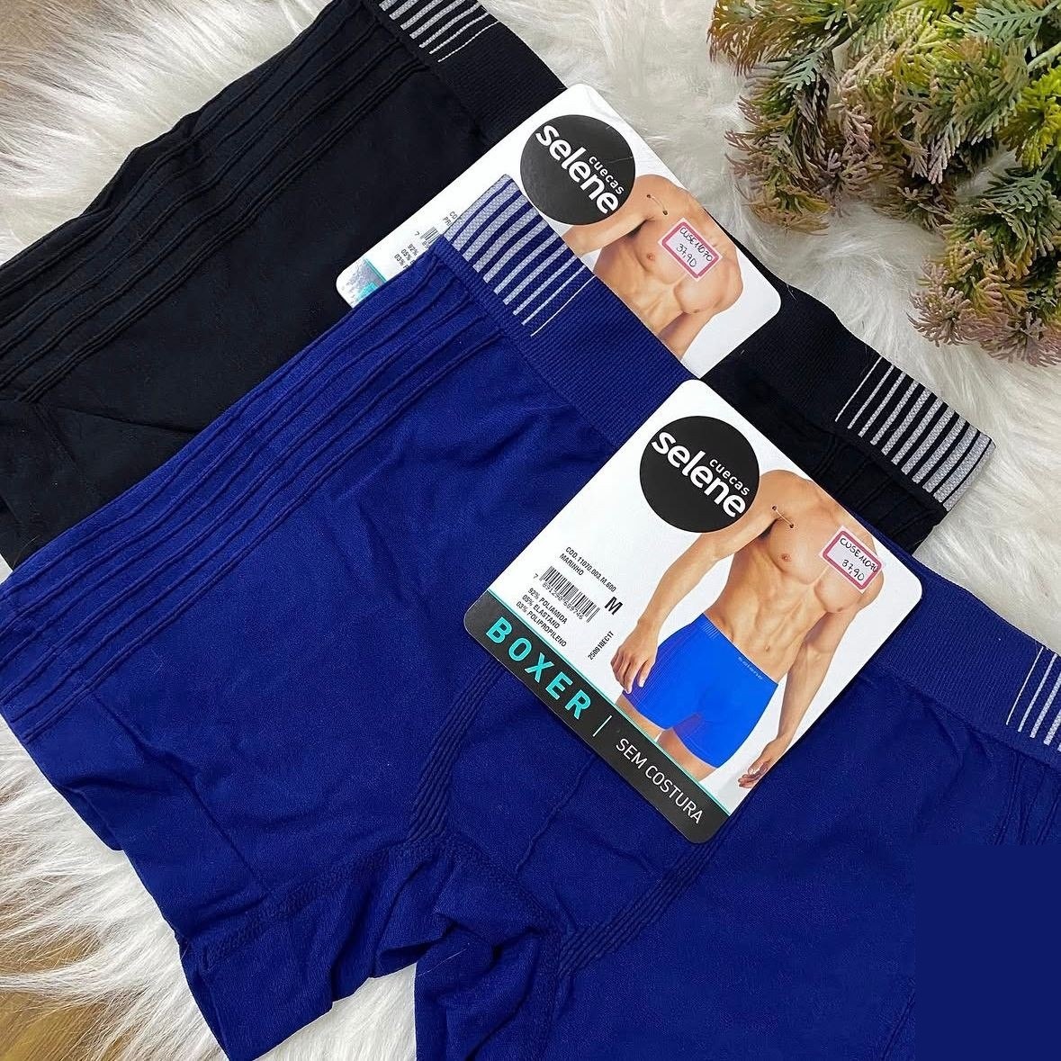 roupas selene kit 4 cuecas boxer masculina sem costura