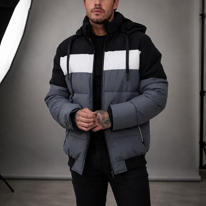 roupas bobojaco jaqueta com capuz bolso zíper casaco frio inverno