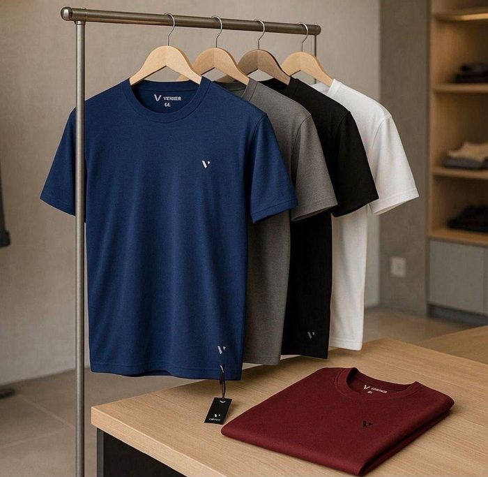Camiseta Masculina Camisas Slim Voker 100% Algodão Atacado