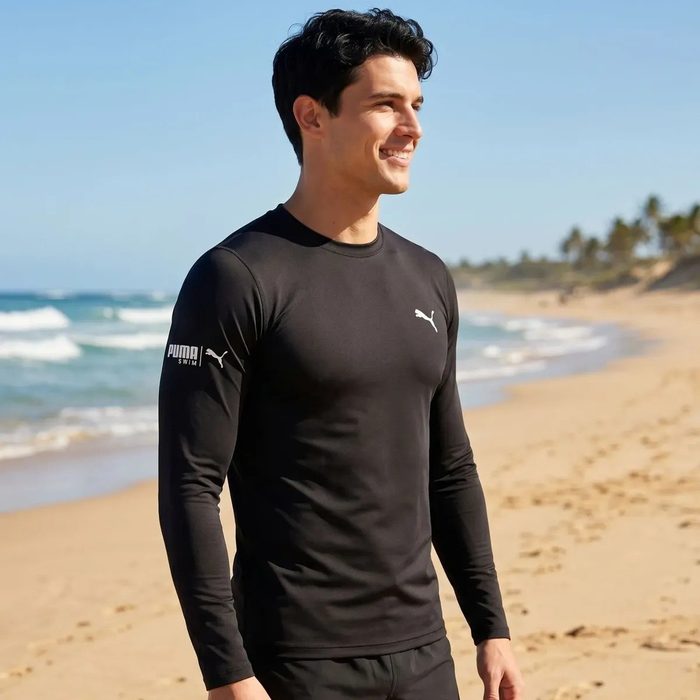 Camiseta Puma Térmica Manga Longa Proteção Uv 50+ Masculina