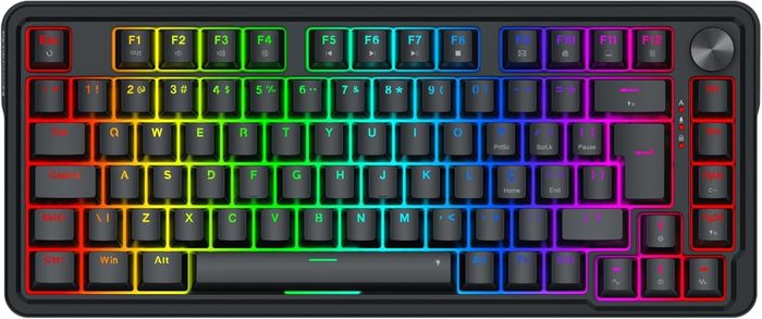 Teclado Gamer Magnético Redragon Ucal RGB Preto 75% ABNT2 8K Polling Rate K673RGB-M