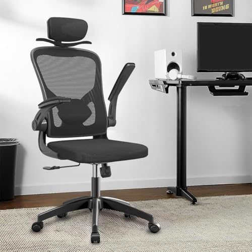 Cadeira de escritório ergonômica com estofado de mesh Cabide