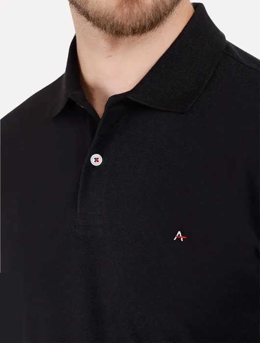 Camiseta Polo Aramis Masculina Basic Piquet Preta