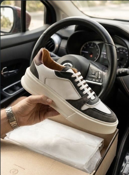 Tênis Masculino Couro Legítimo Premium Forrado Solado Leve