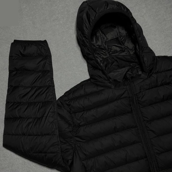 Jaqueta Puffer Bobojaco Corta Vento Nylon Frio Reforçada Preto