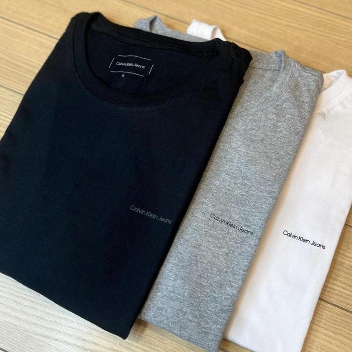 Kit Camisetas Masculinas Calvin Klein Jeans Preta/azul Marinho M