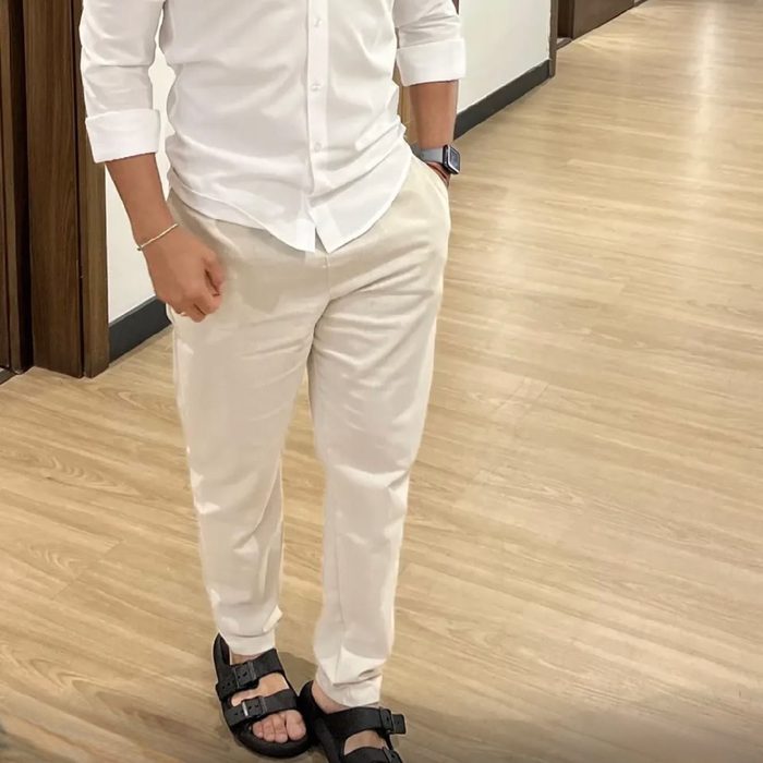 Calça Linho Masculino Social Casual C/bolsos Tecido Premium