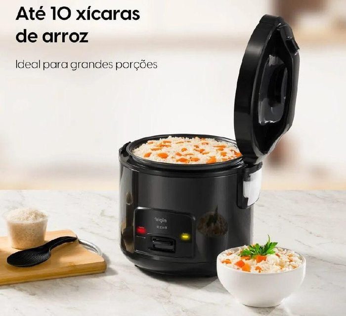 Elgin Visio Glass Panela De Arroz Elétrica 5 Xícaras 400w 220V