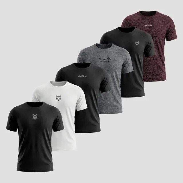 🛒 Kit 6 Camisetas Mais Procuradas Alpha