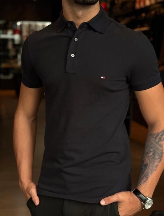 Camisa Polo Masculina Tommy Hilfiger Original Manga Curta