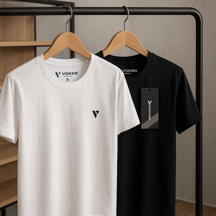 Camiseta Masculina Camisas Slim Voker 100% Algodão