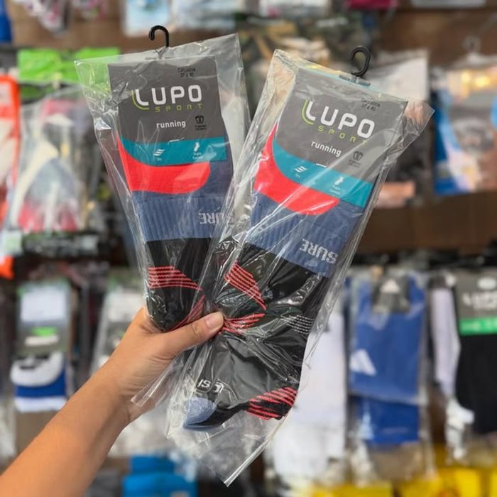 2 Meias Corrida Lupo Dry Fit Cano Médio Anti Bolha Poliamida
