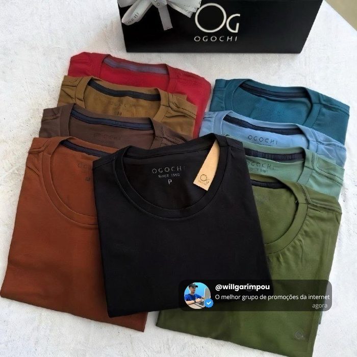 Camiseta Ogochi Básica Masculina 5 CORES