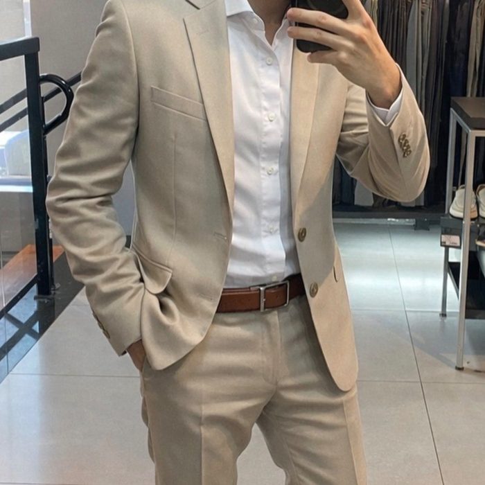 Conjunto Masculino Slim Blazer Calça Corte Italiano