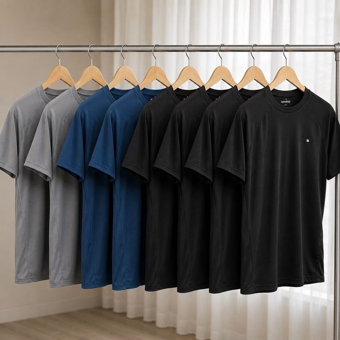 Kit 8 Camisas Sandrini Dry- Fit Masculina Caminhada Academia