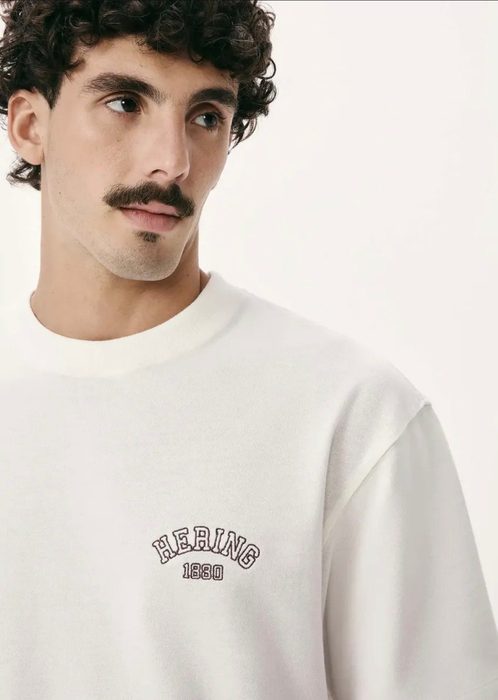 Camiseta Masculina Relaxed Manga Curta Com Bordado Hering