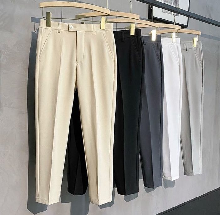 Calça Social Alfaiataria Masculina Malha Elastano Stretch