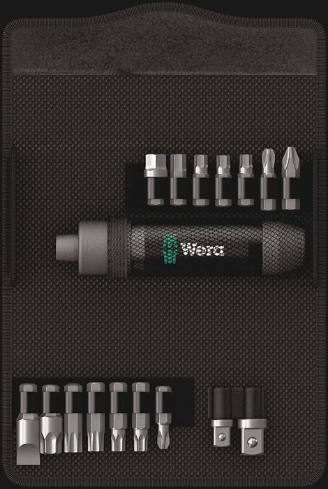 Wera 2090/17 Conjunto Parafusadeira de Impacto 90 Nm com Acessórios — Kit 17 Peças em Estojo Têxtil
