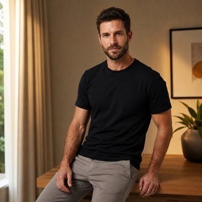 Camiseta Básica Polo Fit Masculina Algodão Casual Gola Redon