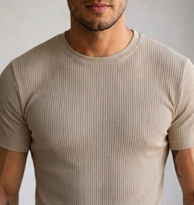 Kit 3 Camisetas Masculina Canelada Americana Gola Careca