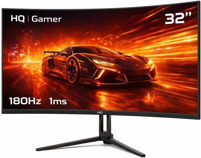 Monitor Gamer HQ Ultra 32" Curvo 1ms, 180Hz, Quad HD QHD
