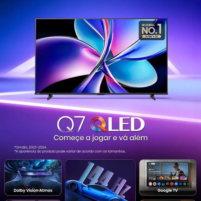 TV Hisense 55Q7QG 55" 4K QLED 144Hz Google TV