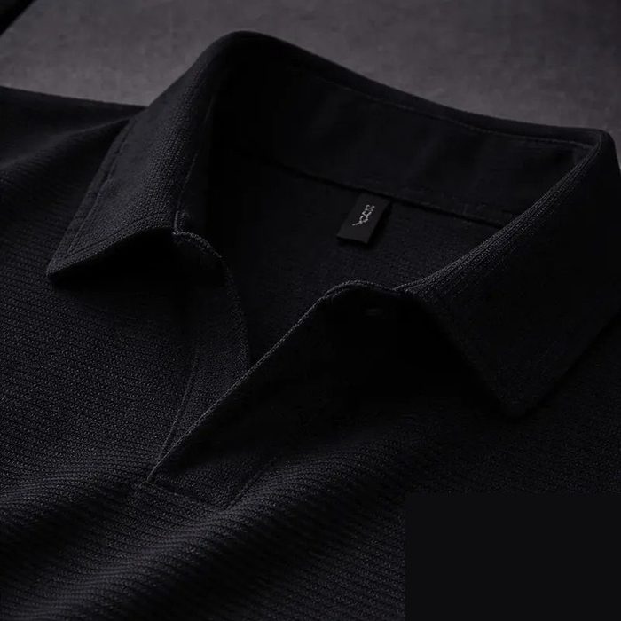 Camisa Camiseta Polo Masculina Texturizada Sem Botão
