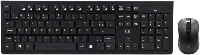 Kit Teclado e Mouse Sem Fio Conforto Multimídia Conexão Usb 1200dpi Teclas Chocolate Preto Multi - TC212