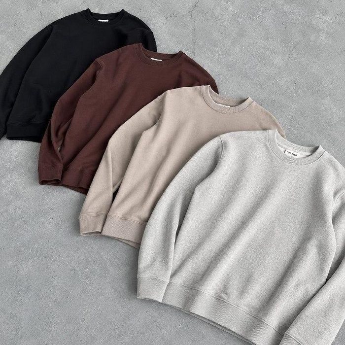 Kit 2 Moletom Gola Careca Liso Confortável Inverno Quente