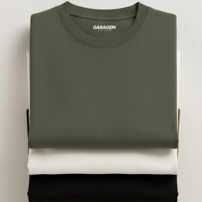 Kit 3 Camiseta Masculina Oversized Gola Larga Street Premium