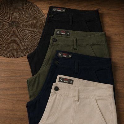 Calça Sarja Masculina Bolso Faca E Embutido Esporte Fino
