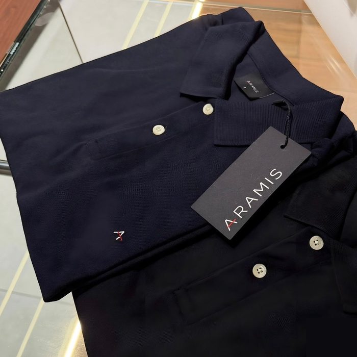 Camiseta Polo Aramis Masculina Basic Piquet Marinho