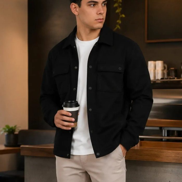 Jaqueta Masculina Bomber Texturizada Premium Com Botões