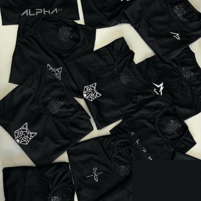 🛒Kit 5 Camisetas Dry All Black Alpha