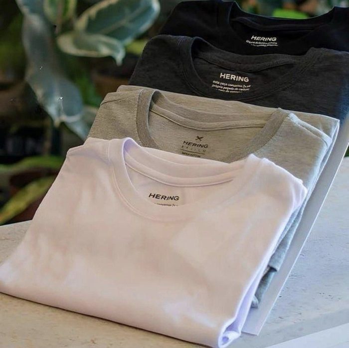 Kit 5 Camisetas Hering Masculina Basica Original Algodão