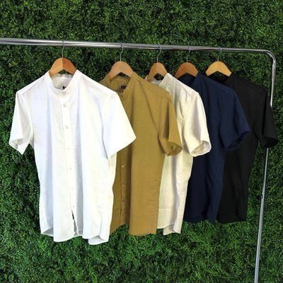 Camisa Manga Curta Gola Padre Masculina Festa Trabalho