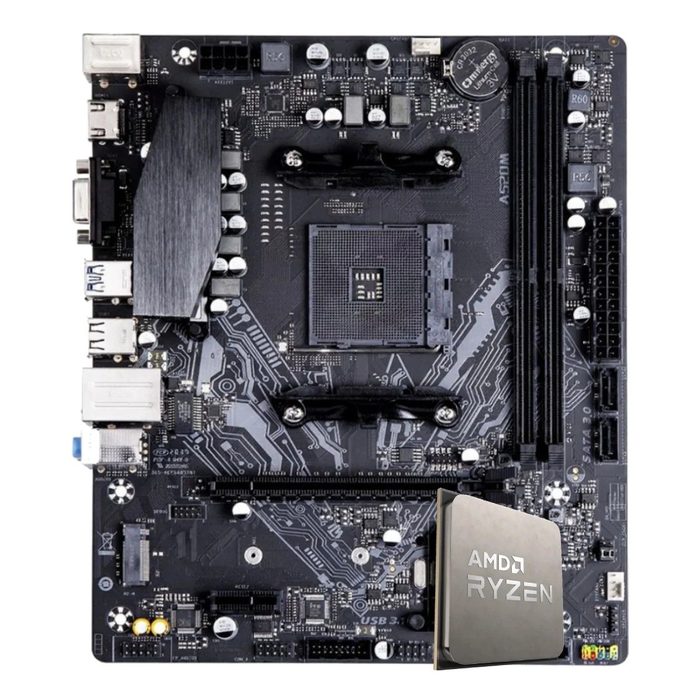 Kit Upgrade, AMD Ryzen 5 5600GT + Placa Mãe Chipset A520