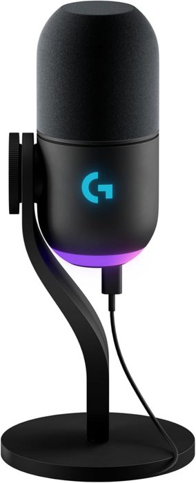 Microfone Dinâmico Gamer Logitech G Yeti GX com RGB LIGHTSYNC Captação Dinâmica Supercardioide