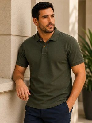 Camisa Masculina Gola Polo Piquet Algodão Do P Ao Gg