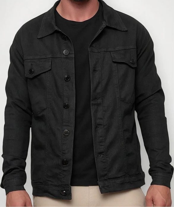 Jaqueta Masculina Sarja Jeans Slim Cores Clássicas Premium