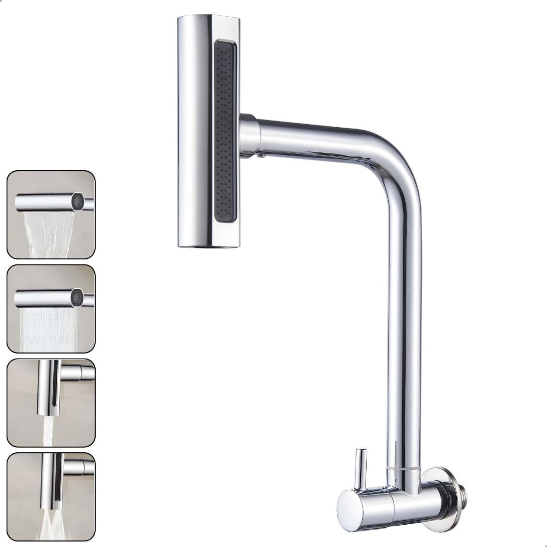 torneira softinox gourmet inox parede cromada 4 jatos
