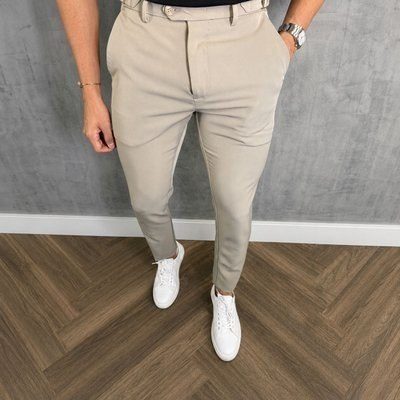 Calça Social Alfaiataria Masculina Malha Elastano Stretch