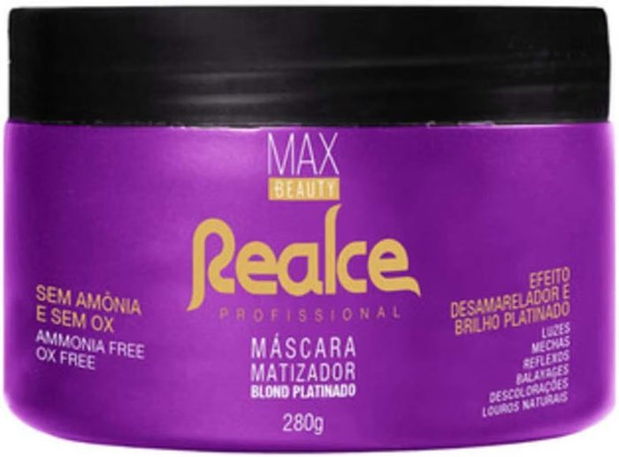 Máscara Realce Matizador Blond Platinado SoftHair - 280g, Soft Hair, blond platinado