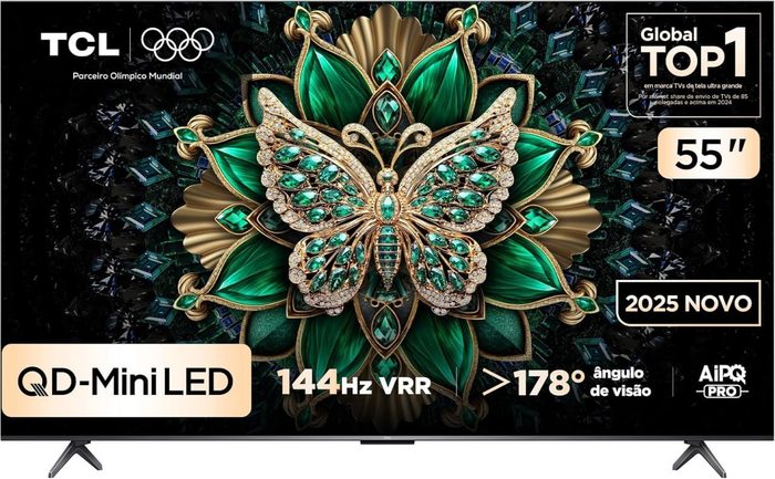 TV TCL 55" 4K Mini LED 144Hz Google TV