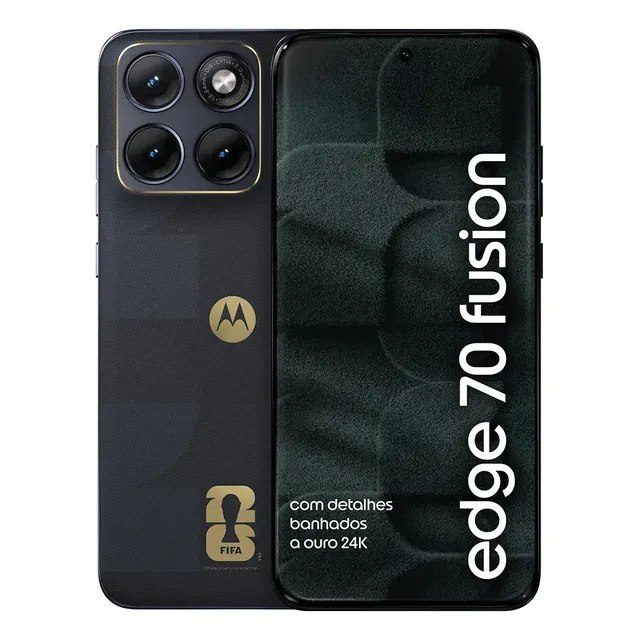 Smartphone Motorola Edge 70 Fusion 5G FIFA World Cup Collection 256GB 24GB 8GB+16GB RAM Boost Grafite