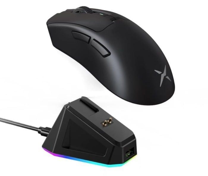 Mouse Delux M900 Pro, Paw3395, 8KHz, com Dock de Carregamento