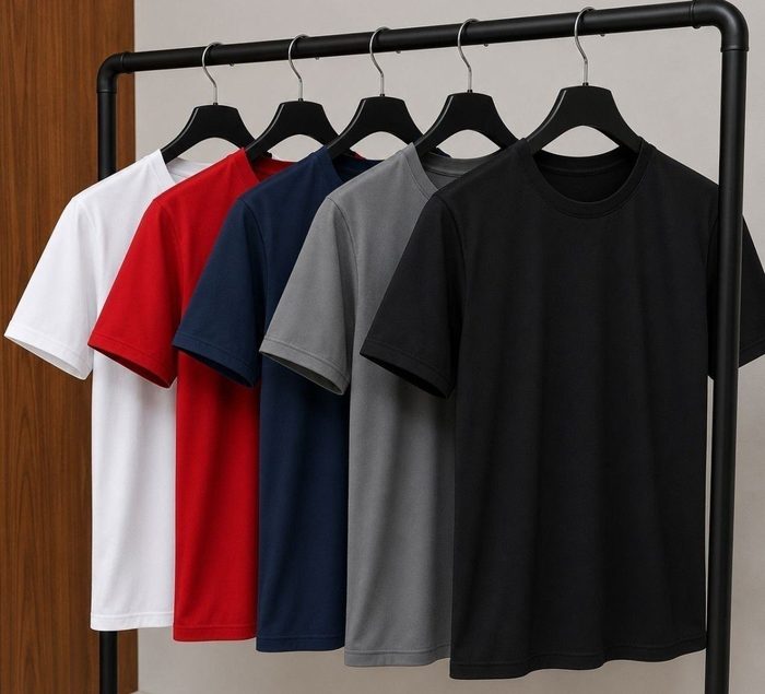 Kit 5 Camisetas Básicas Masculina Dry Fit Lisa Tradicional